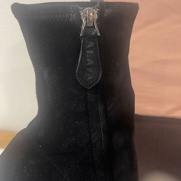 Alaia Black Platform Suede Boots Size 38.5 - Picture 9 of 16
